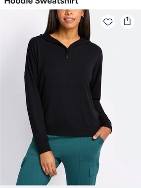 THREADS 4 THOUGHT Diyanna Modal Terry Henley Hoodie Sweatshirt XL BNWT